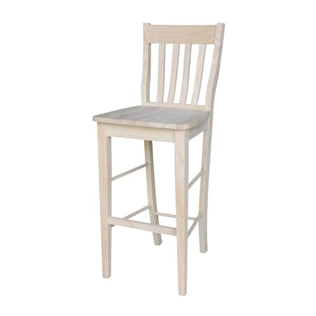 Whitewood Industries Solid Wood Caf Dining Stool - 30 in Seat Height S-6163